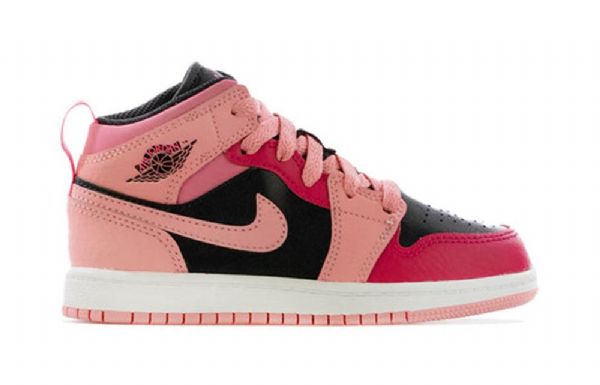 Nike Air Jordan 1 Mid Tops Ps Retro Basketball Shoes Herre Korall