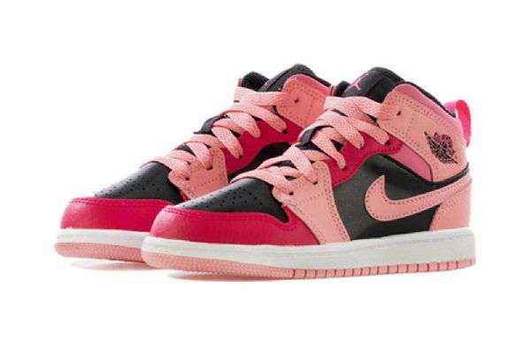 Nike Air Jordan 1 Mid Tops Ps Retro Basketball Shoes Herre Korall