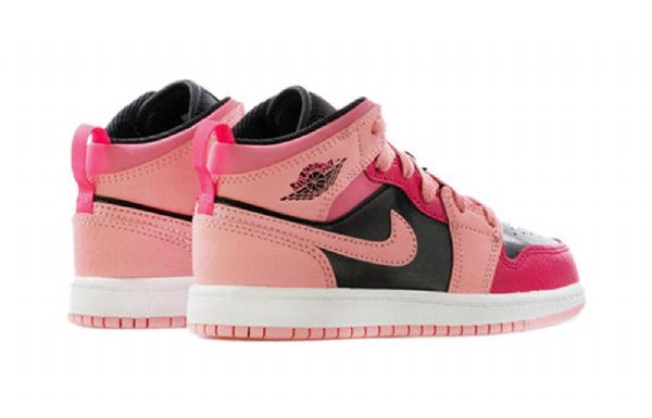 Nike Air Jordan 1 Mid Tops Ps Retro Basketball Shoes Herre Korall