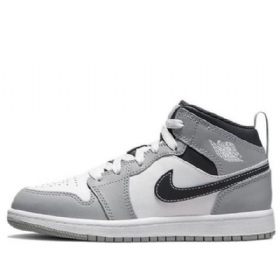 Nike Air Jordan 1 Mid Tops Ps Retro Basketball Shoes Herre Lyse Grå