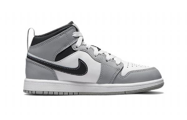 Nike Air Jordan 1 Mid Tops Ps Retro Basketball Shoes Herre Lyse Grå