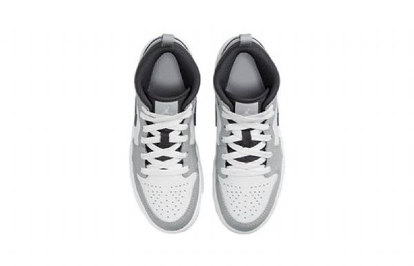 Nike Air Jordan 1 Mid Tops Ps Retro Basketball Shoes Herre Lyse Grå