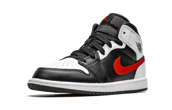 Nike Air Jordan 1 Mid Tops Ps Retro Basketball Shoes Herre Rød