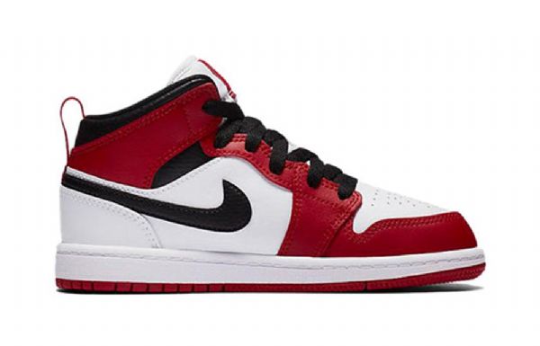 Nike Air Jordan 1 Mid Tops Ps Retro Basketball Shoes Herre Rød Hvite