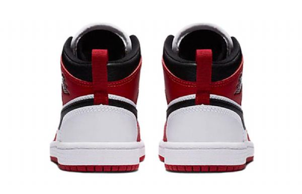Nike Air Jordan 1 Mid Tops Ps Retro Basketball Shoes Herre Rød Hvite