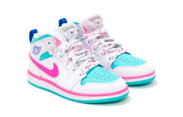 Nike Air Jordan 1 Mid Tops Ps Retro Basketball Shoes Herre Rosa