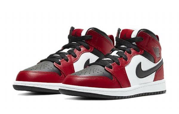 Nike Air Jordan 1 Mid Tops Ps Retro Basketball Shoes Herre Svarte