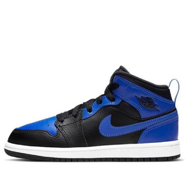 Nike Air Jordan 1 Mid Tops Ps Retro Basketball Shoes Herre Svarte Blå