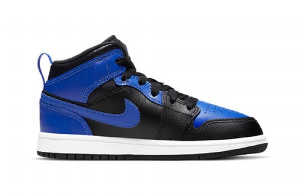 Nike Air Jordan 1 Mid Tops Ps Retro Basketball Shoes Herre Svarte Blå
