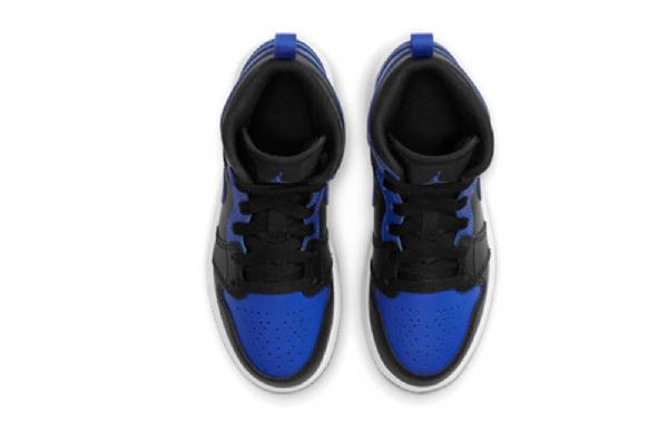 Nike Air Jordan 1 Mid Tops Ps Retro Basketball Shoes Herre Svarte Blå