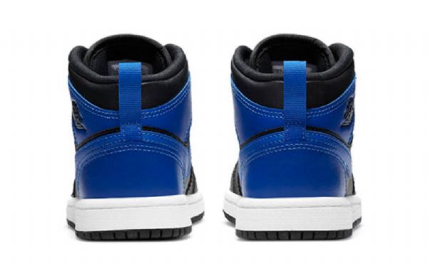 Nike Air Jordan 1 Mid Tops Ps Retro Basketball Shoes Herre Svarte Blå