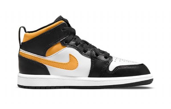 Nike Air Jordan 1 Mid Tops Ps Retro Basketball Shoes Herre Svarte Gull