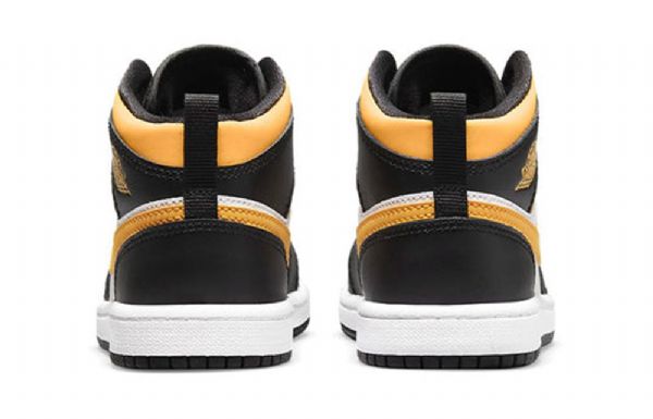 Nike Air Jordan 1 Mid Tops Ps Retro Basketball Shoes Herre Svarte Gull