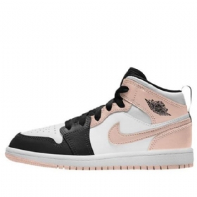 Nike Air Jordan 1 Mid Tops Ps Retro Basketball Shoes Herre Svarte Korall