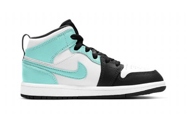 Nike Air Jordan 1 Mid Tops Ps Retro Basketball Shoes Herre Svarte Turkis