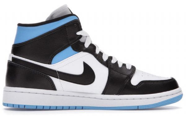 Nike Air Jordan 1 Mid Tops Retro Basketball Shoes Dame Blå