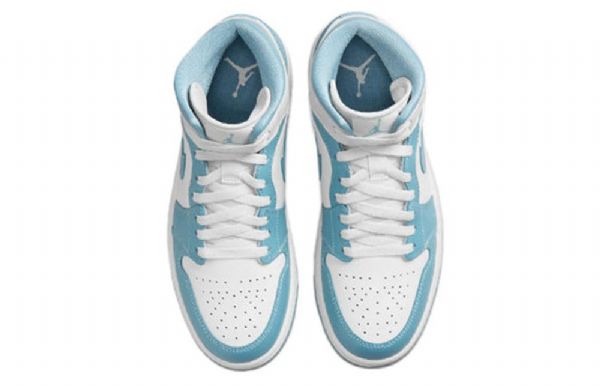 Nike Air Jordan 1 Mid Tops Retro Basketball Shoes Dame Blå