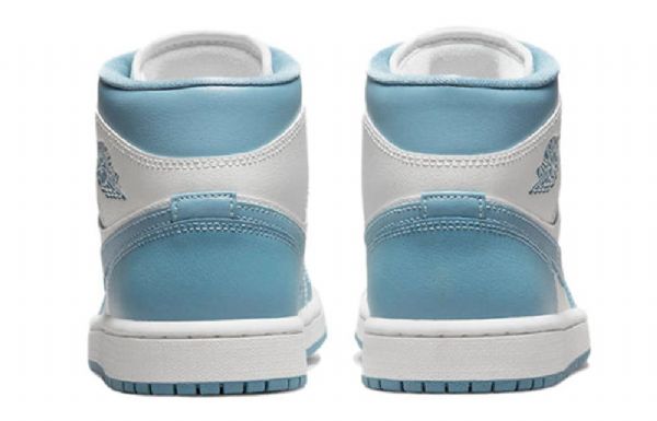 Nike Air Jordan 1 Mid Tops Retro Basketball Shoes Dame Blå