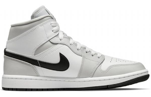 Nike Air Jordan 1 Mid Tops Retro Basketball Shoes Dame Grå