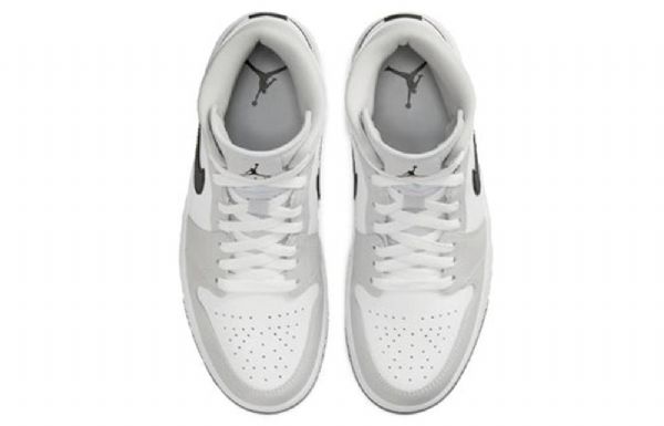 Nike Air Jordan 1 Mid Tops Retro Basketball Shoes Dame Grå