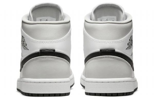 Nike Air Jordan 1 Mid Tops Retro Basketball Shoes Dame Grå