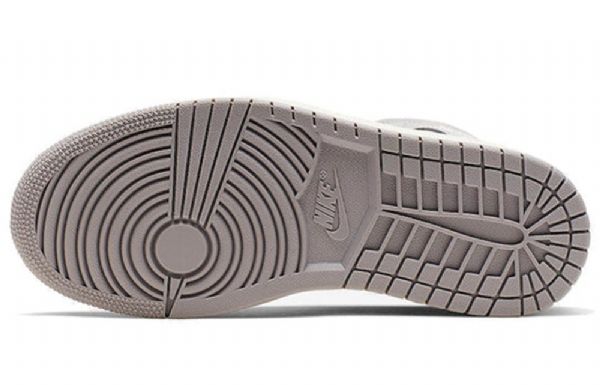 Nike Air Jordan 1 Mid Tops Retro Basketball Shoes Dame Grå Lyse