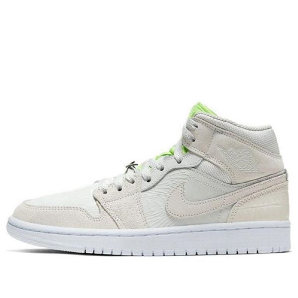 Nike Air Jordan 1 Mid Tops Retro Basketball Shoes Dame Grønn