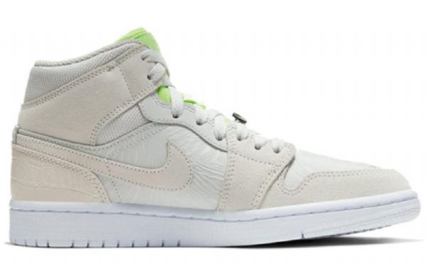Nike Air Jordan 1 Mid Tops Retro Basketball Shoes Dame Grønn
