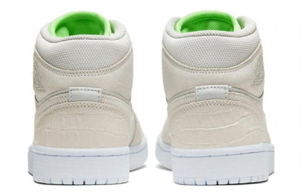 Nike Air Jordan 1 Mid Tops Retro Basketball Shoes Dame Grønn
