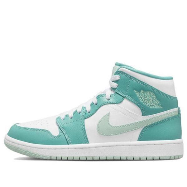 Nike Air Jordan 1 Mid Tops Retro Basketball Shoes Dame Grønn