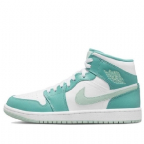 Nike Air Jordan 1 Mid Tops Retro Basketball Shoes Dame Grønn