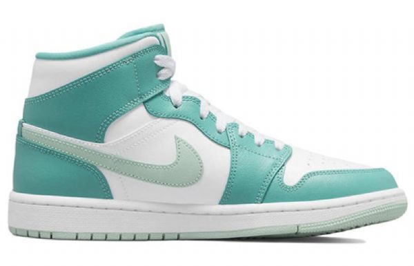 Nike Air Jordan 1 Mid Tops Retro Basketball Shoes Dame Grønn