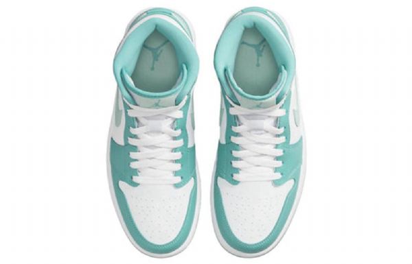 Nike Air Jordan 1 Mid Tops Retro Basketball Shoes Dame Grønn