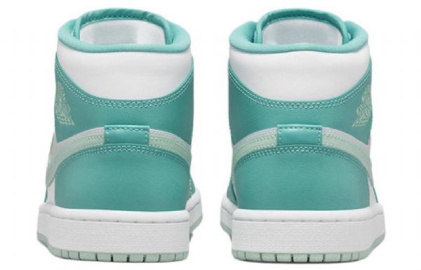 Nike Air Jordan 1 Mid Tops Retro Basketball Shoes Dame Grønn