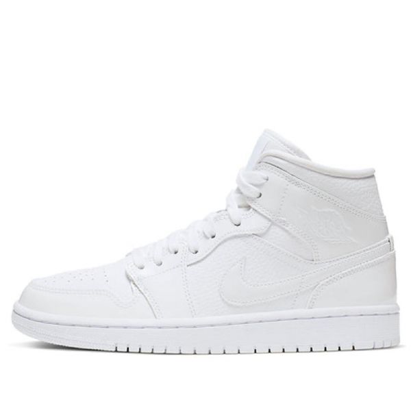 Nike Air Jordan 1 Mid Tops Retro Basketball Shoes Dame Hvite