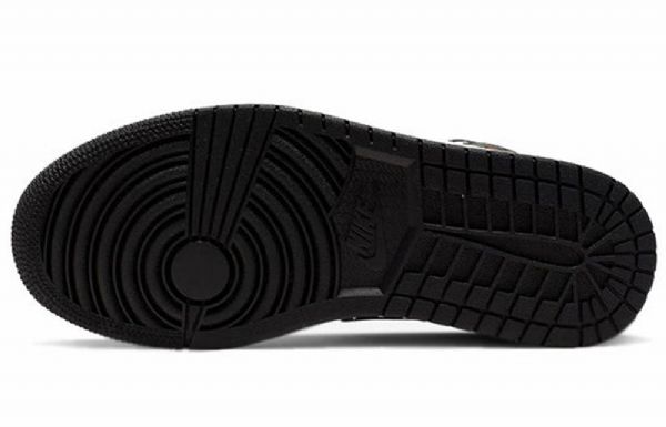Nike Air Jordan 1 Mid Tops Retro Basketball Shoes Dame Hvite Svarte