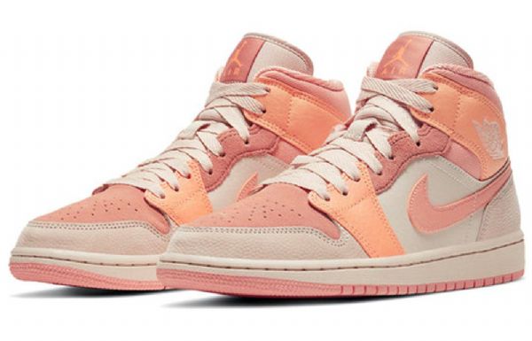 Nike Air Jordan 1 Mid Tops Retro Basketball Shoes Dame Korall