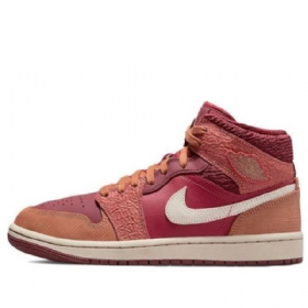 Nike Air Jordan 1 Mid Tops Retro Basketball Shoes Dame Korall