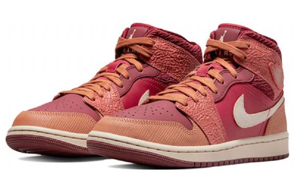 Nike Air Jordan 1 Mid Tops Retro Basketball Shoes Dame Korall