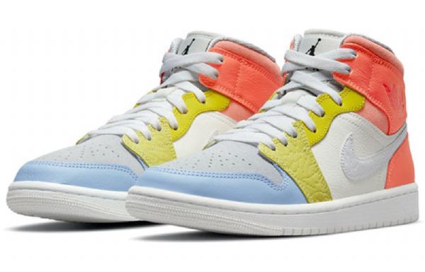Nike Air Jordan 1 Mid Tops Retro Basketball Shoes Dame Multicolor