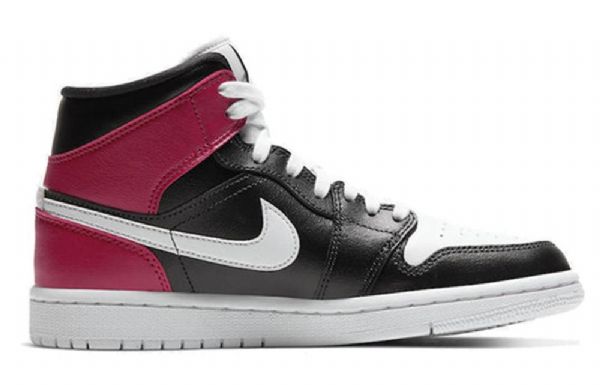 Nike Air Jordan 1 Mid Tops Retro Basketball Shoes Dame Rød