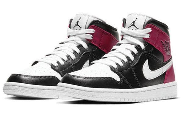 Nike Air Jordan 1 Mid Tops Retro Basketball Shoes Dame Rød