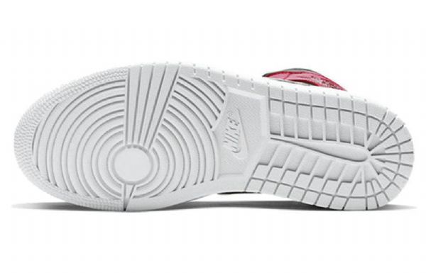 Nike Air Jordan 1 Mid Tops Retro Basketball Shoes Dame Rød