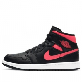 Nike Air Jordan 1 Mid Tops Retro Basketball Shoes Dame Rød