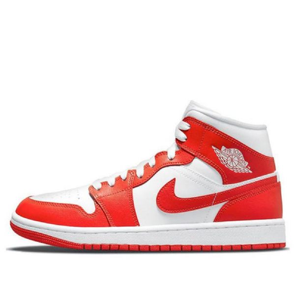 Nike Air Jordan 1 Mid Tops Retro Basketball Shoes Dame Rød