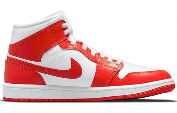 Nike Air Jordan 1 Mid Tops Retro Basketball Shoes Dame Rød