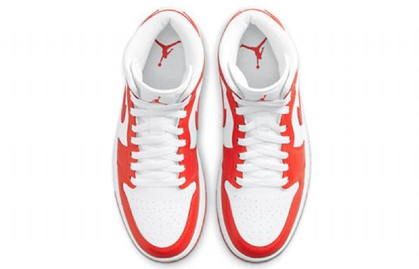 Nike Air Jordan 1 Mid Tops Retro Basketball Shoes Dame Rød