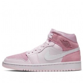 Nike Air Jordan 1 Mid Tops Retro Basketball Shoes Dame Rosa