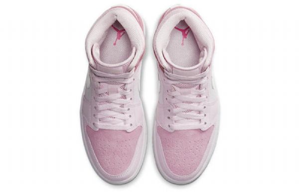 Nike Air Jordan 1 Mid Tops Retro Basketball Shoes Dame Rosa