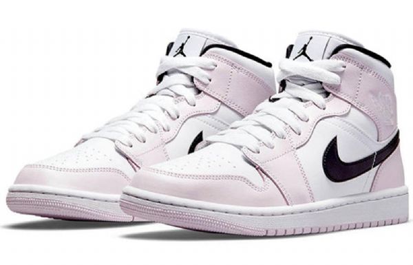 Nike Air Jordan 1 Mid Tops Retro Basketball Shoes Dame Rosa